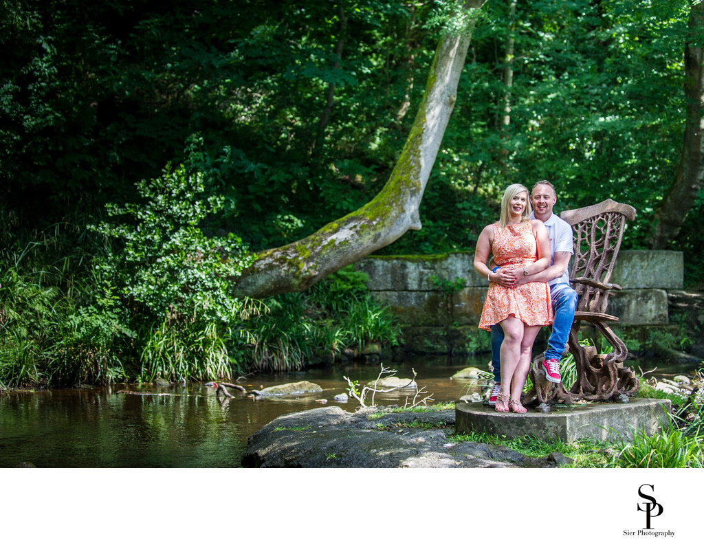 Engagement Photography by the river Rivelin