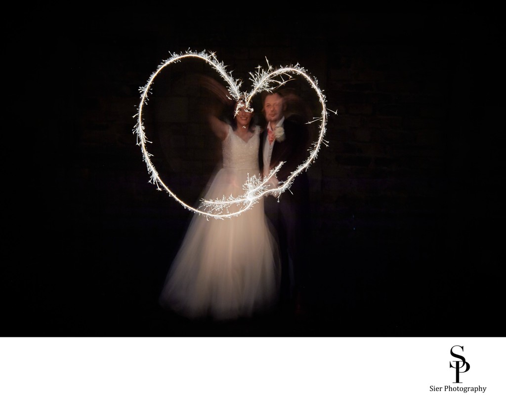 Fun Sparkler Love Heart Photo