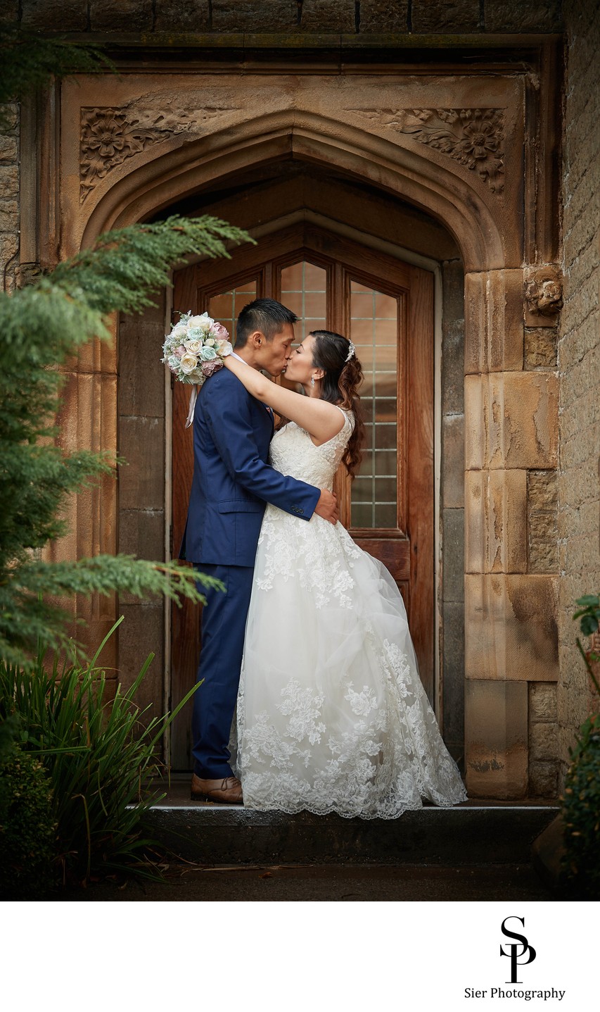Kiss in the Doorway at Kenwood Hall Hotel Sheffield