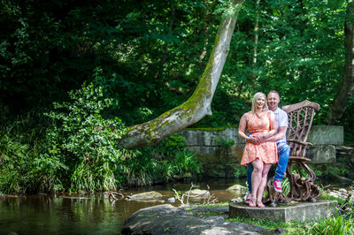 Engagement Photography by the river Rivelin