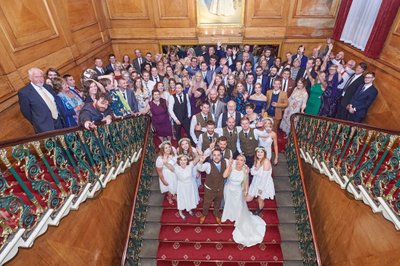 Cutlers Hall Sheffield Wedding Party Group Photograph