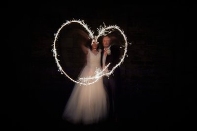 Fun Sparkler Love Heart Photo