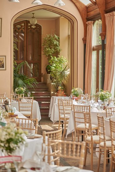 Cressbrook Hall Wedding Reception in the Orangery
