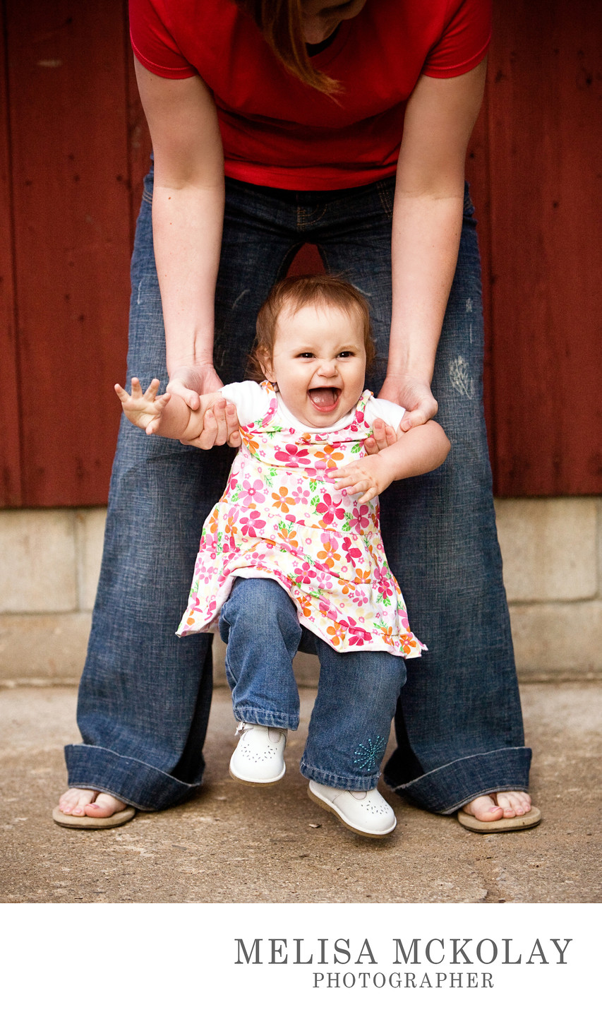 Excited To Walk | Milestone Photography | Traverse City