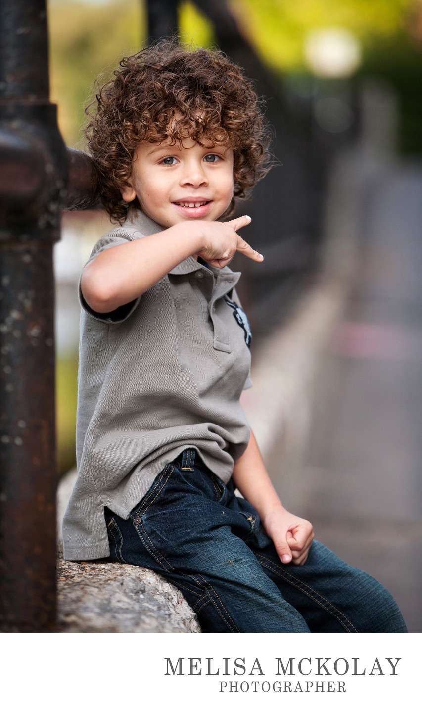Peace! | Fun Child Portrait | Downtown Traverse City 