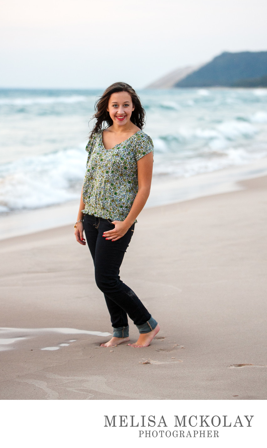 Favorite Place | Senior Beach Portrait | Leelanau Co
