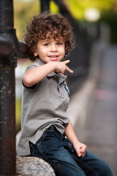 Peace! | Fun Child Portrait | Downtown Traverse City 