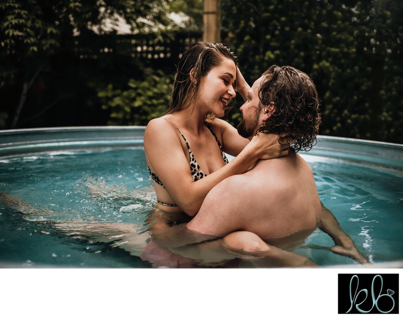 Intimate Pool Photoshoot of Couple