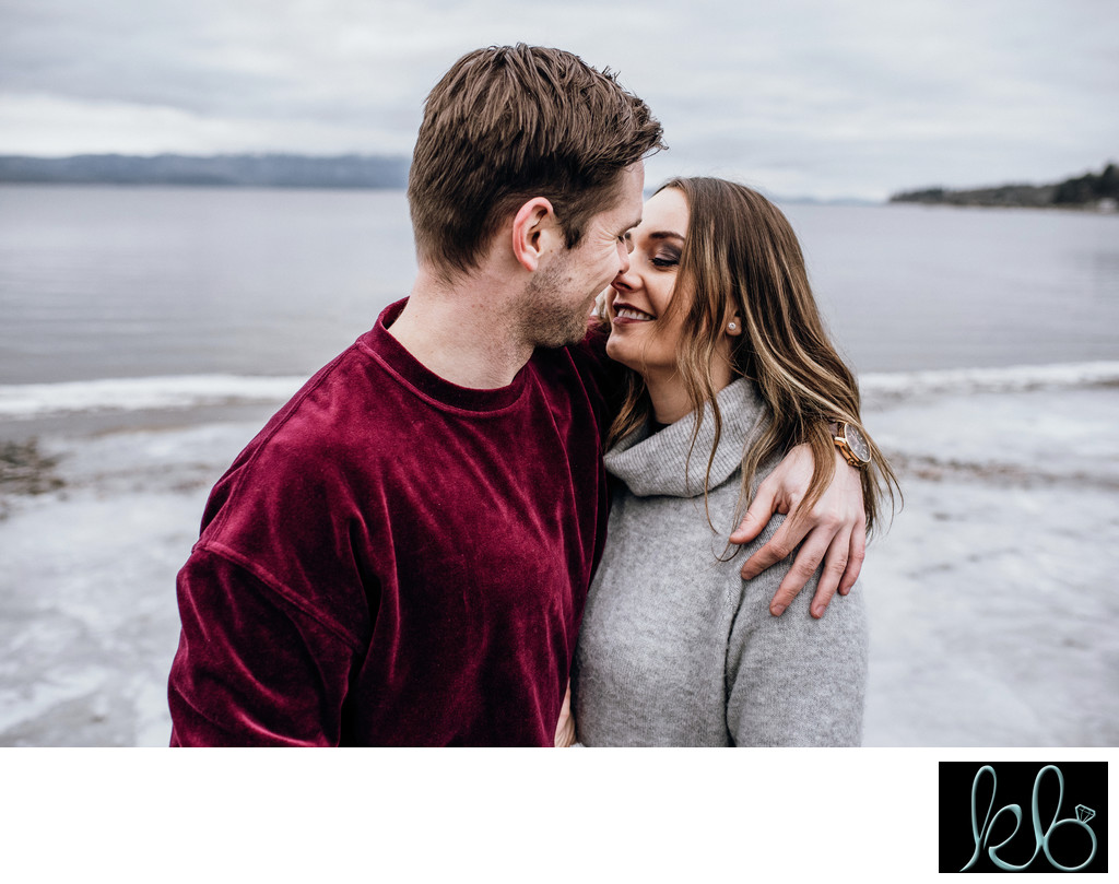 Winter Engagement Photos in Langley