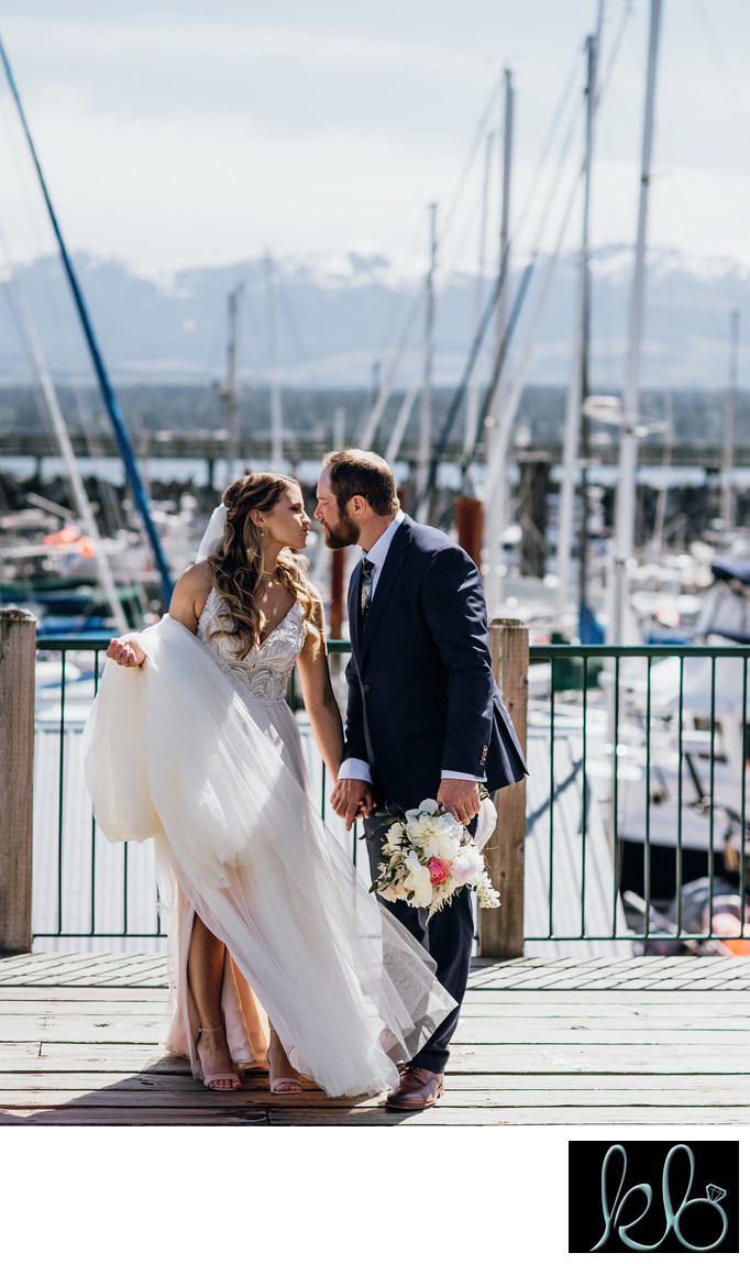 Bride and Groom's Wedding Photos at Harbour 