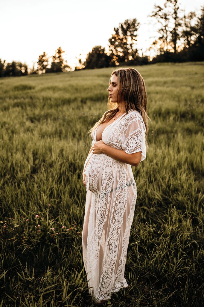 Showing Some Skin at Maternity Photo Session