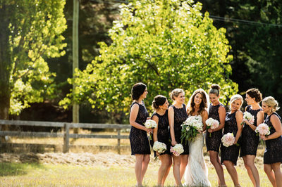 Bridesmaids at Fort Langley Wedding