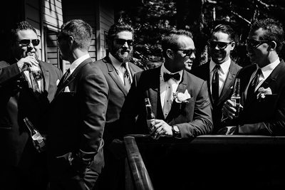Groom Gets Ready at the Black Rock Oceanfront Resort