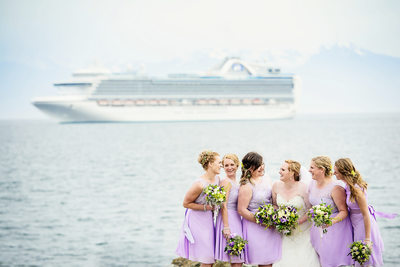 Portrait of Bridal Party at Kitsilano