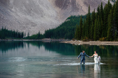 Trash the Dress Moraine Lake Wedding Photos