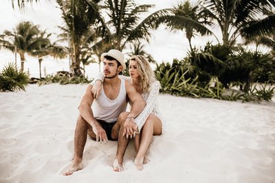 Boho Styled Engagement Session in Riviera Maya, Mexico