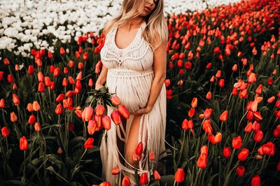 Abbotsford Tulip Field Maternity Photography