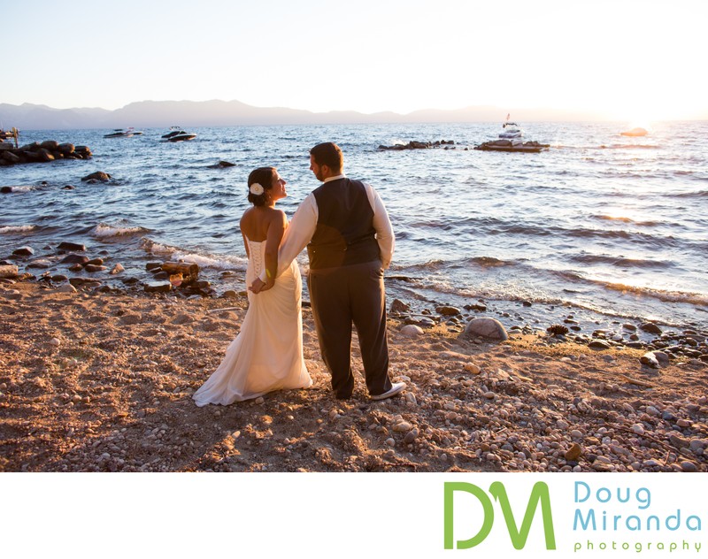 Private Beach Lake Tahoe Elopement