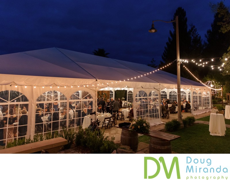 Gold Hill Gardens Wedding Reception Tent Photos