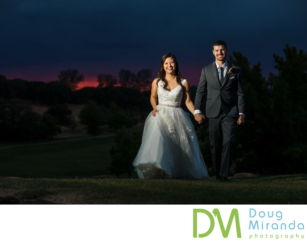 Auburn Valley Golf Club Wedding Sunset Photos