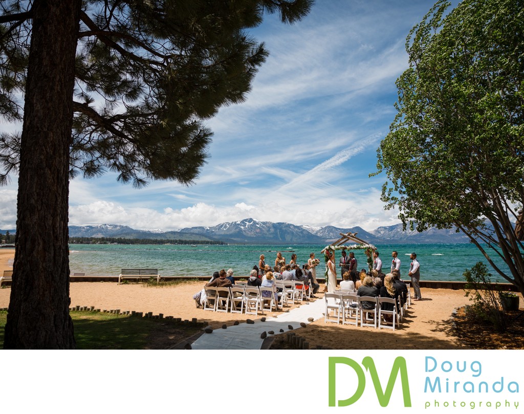 The Arch at Lakeside Beach Tahoe Wedding Photography