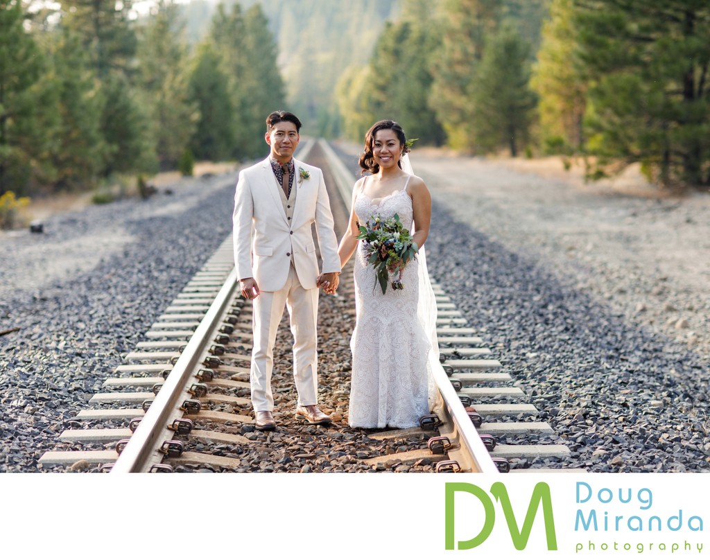 Twenty Mile House Wedding Train Track Photos