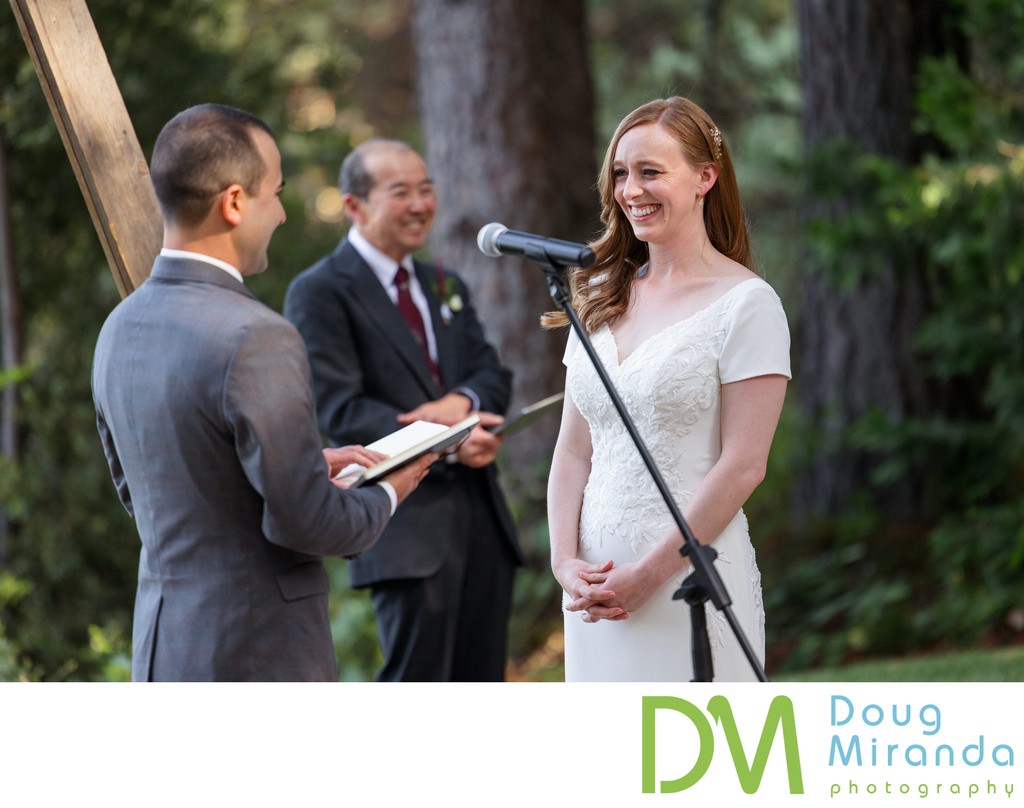 Forest House Lodge Wedding Ceremony Photograph 