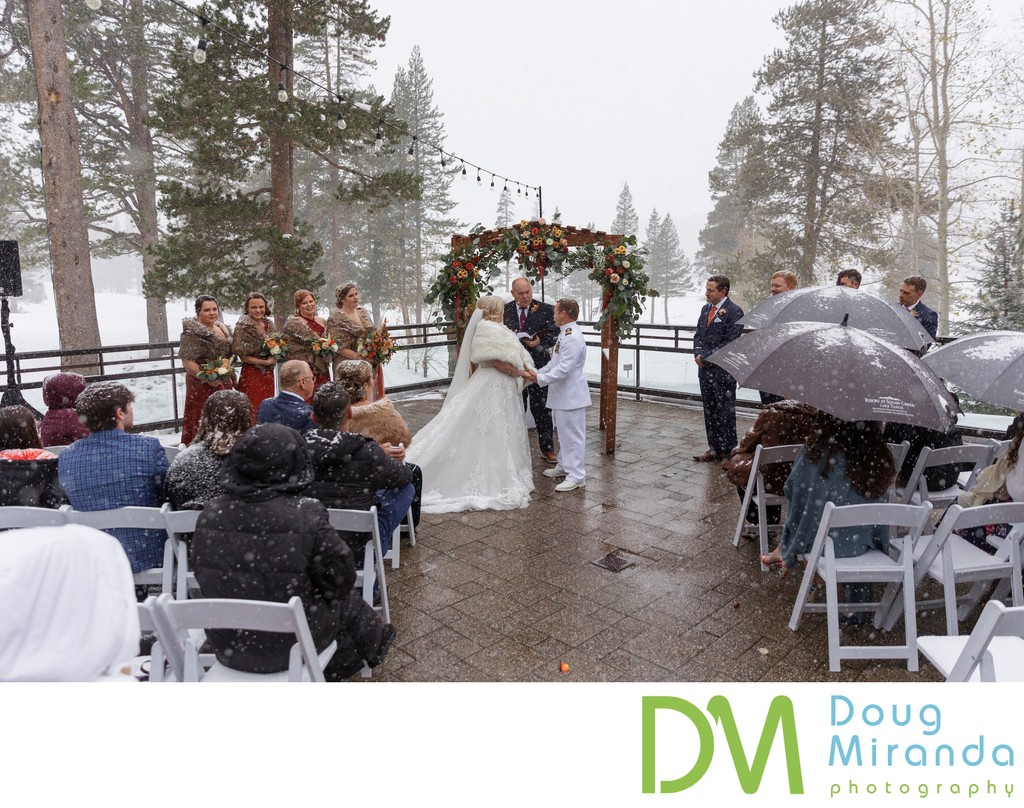 Resort at Squaw Creek Winter Wedding Ceremony Photos