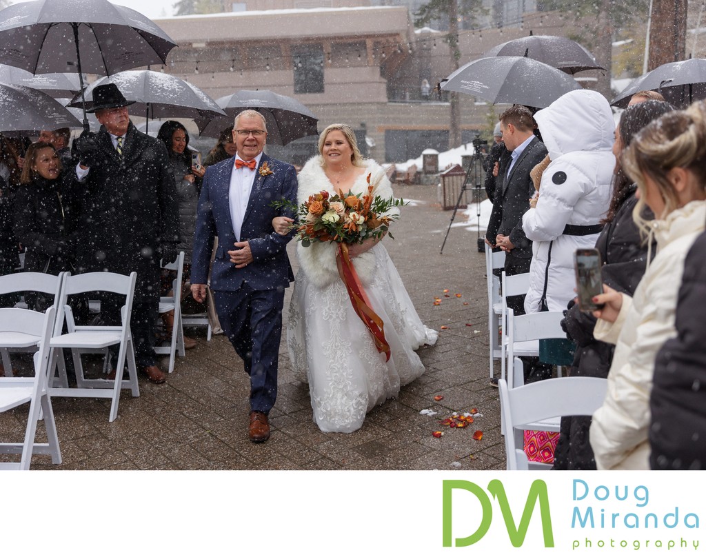 Resort at Squaw Creek Winter Wedding Processional 
