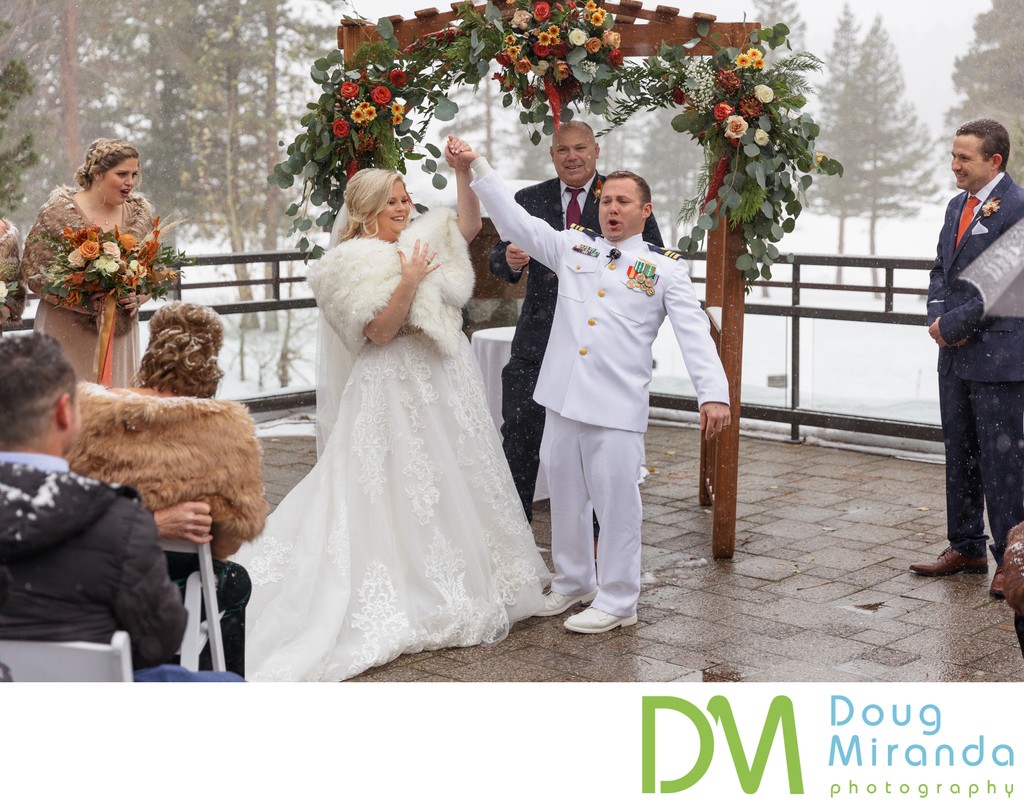 Resort at Squaw Creek Winter Wedding Ceremony Picture