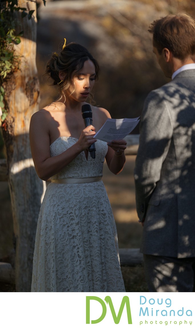 The HideOut Wedding Ceremony Vow Photos