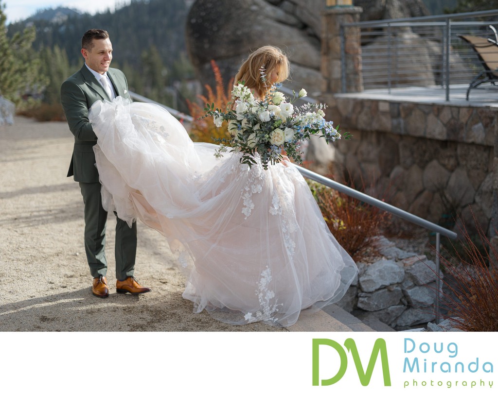 Tahoe Blue Estate Candid Wedding Photo