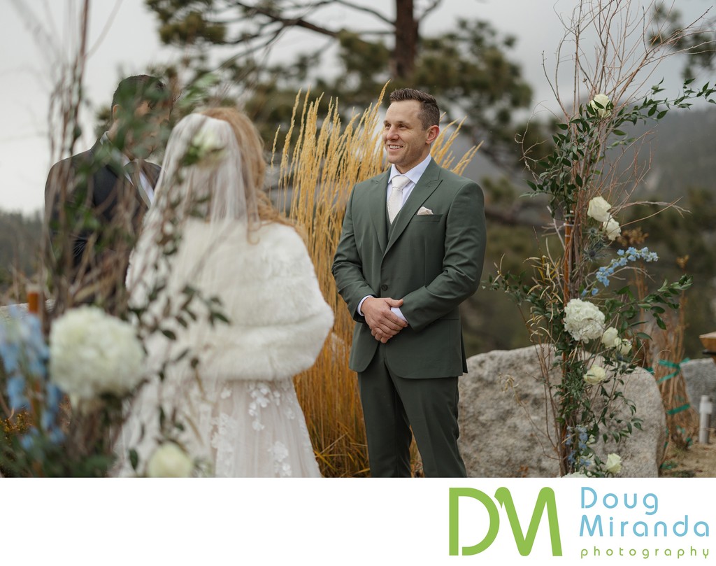 Tahoe Blue Estate Fall Wedding Ceremony Picture