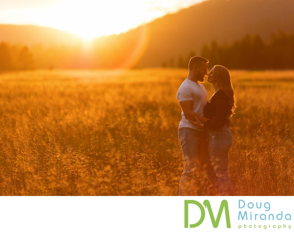 Hope Valley Sunset Engagement Session Photo