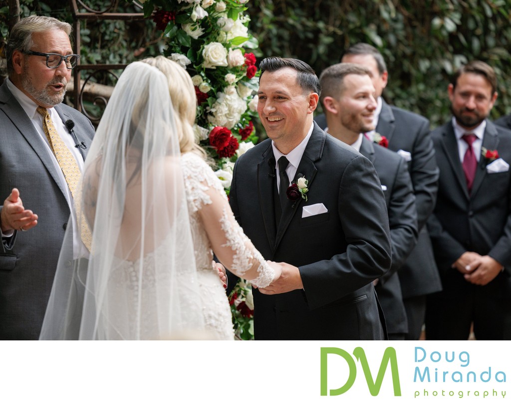 Firehouse Wedding Ceremony Groom