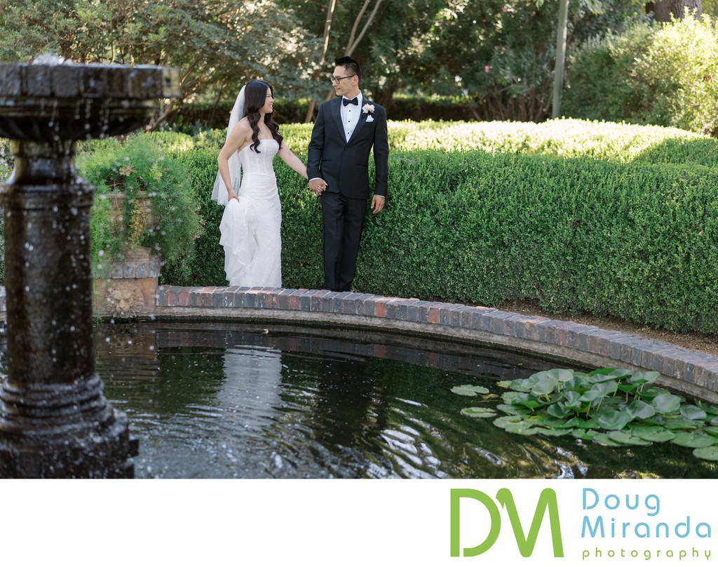 Park Winters koi pond fountain portraits 