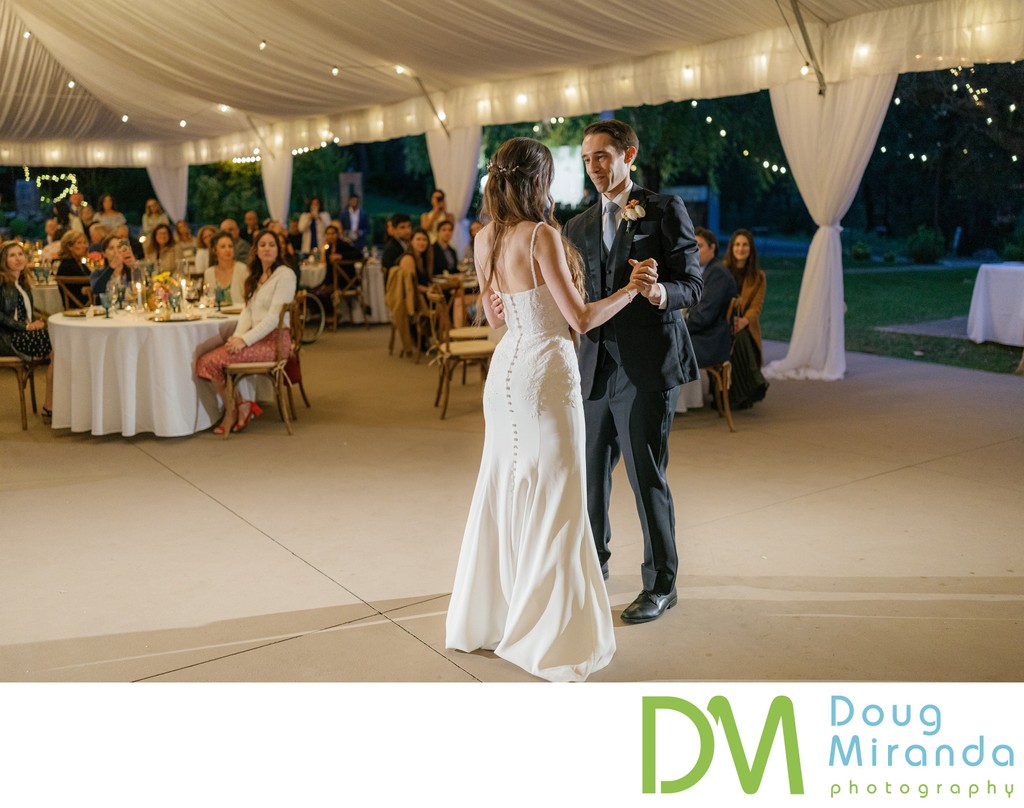 Gold Hill Gardens Wedding First Dance Photo