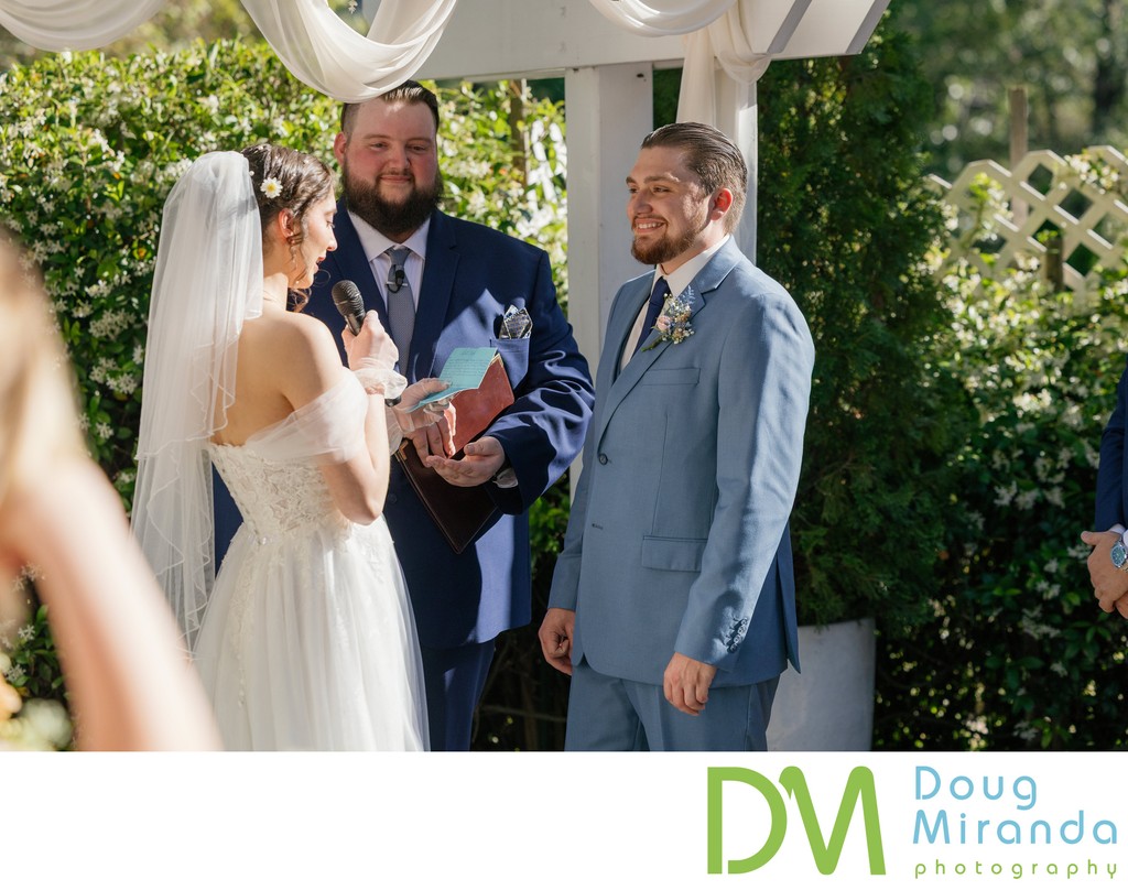 Sequoia Mansion Courtyard Ceremony Photo