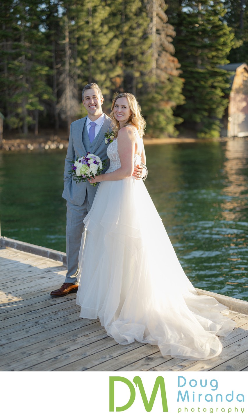 Valhalla Tahoe Lakeside Wedding Photo