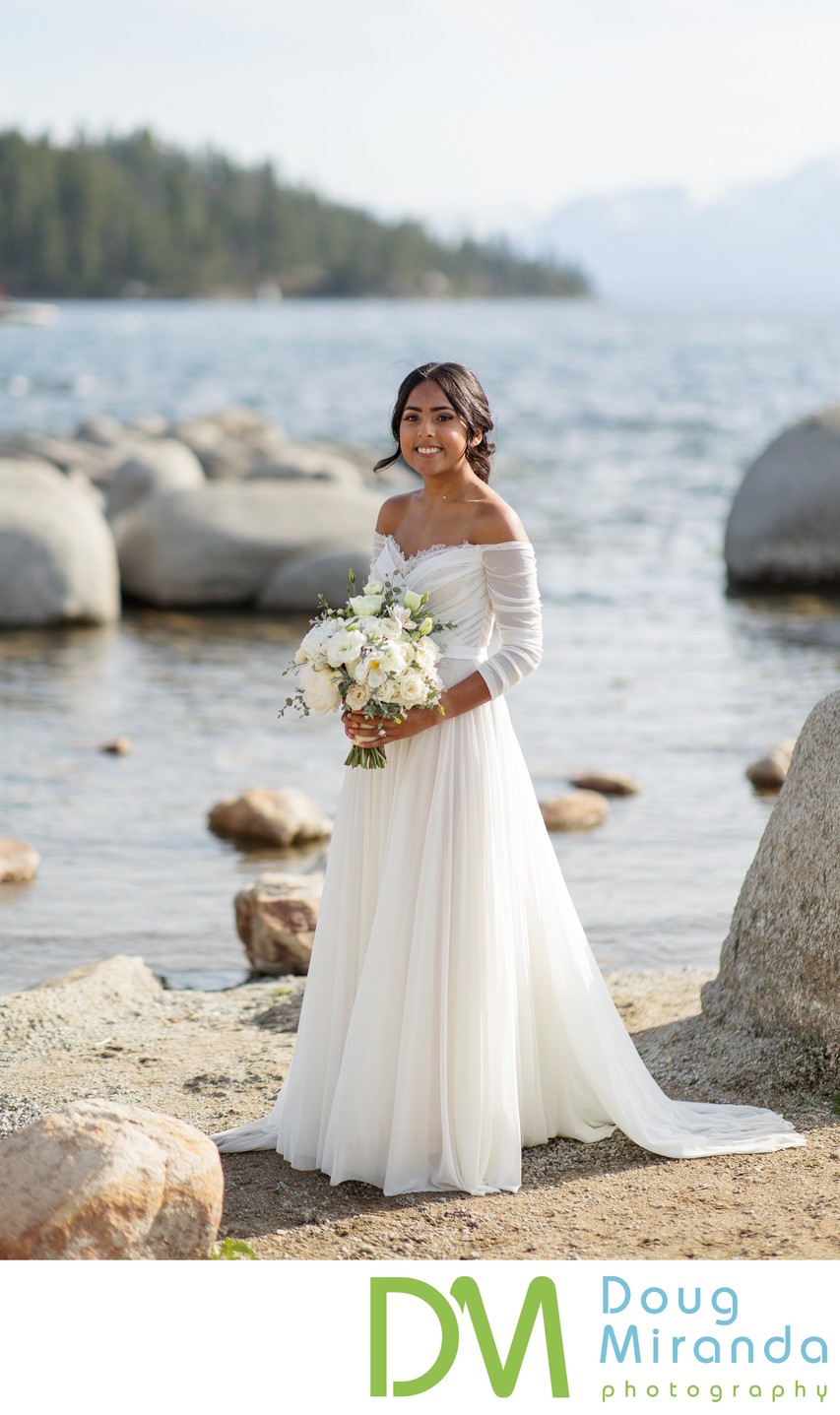 Lake Tahoe Elopement Bridal Photo