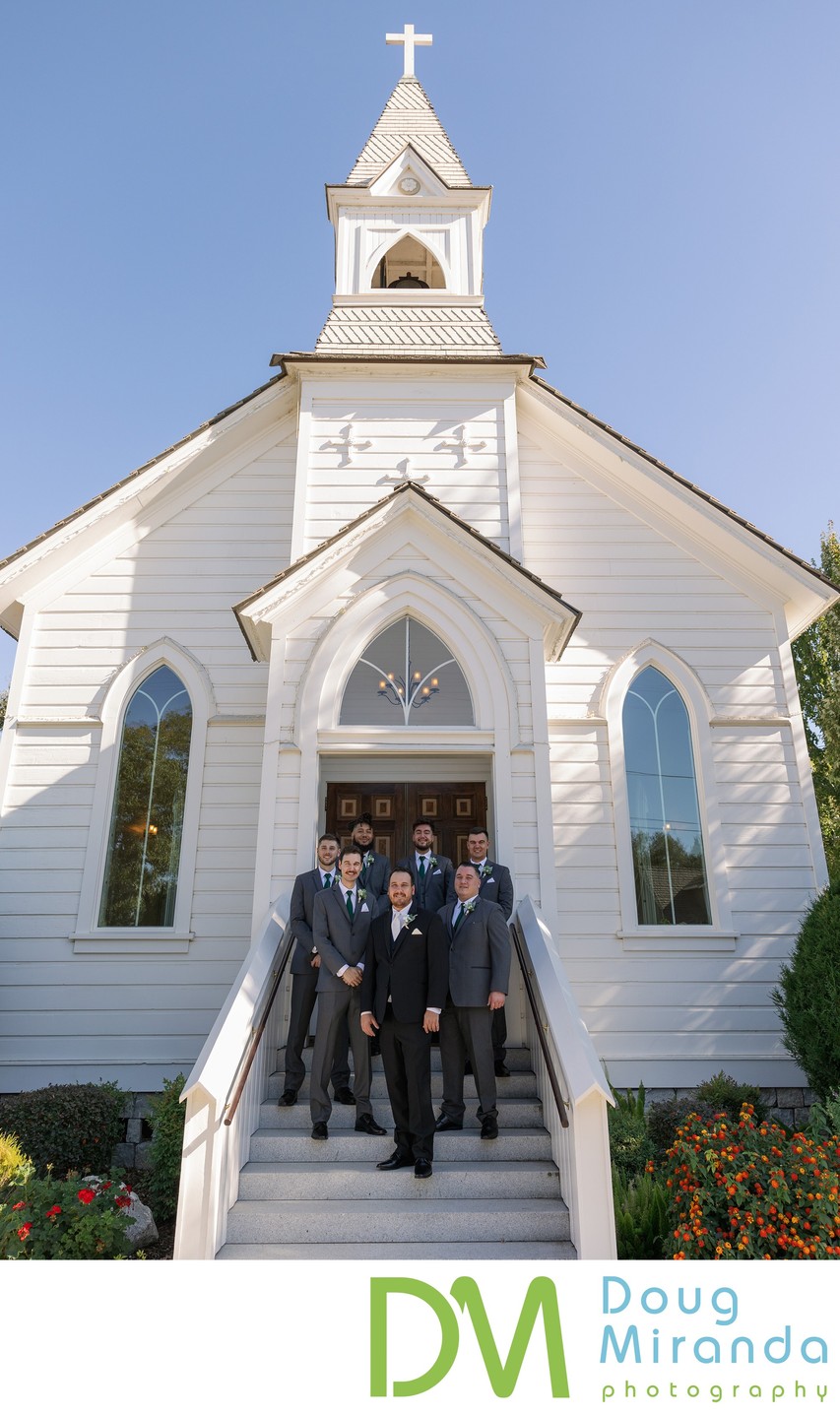Old St. Mary’s Chapel Groomsmen Photo