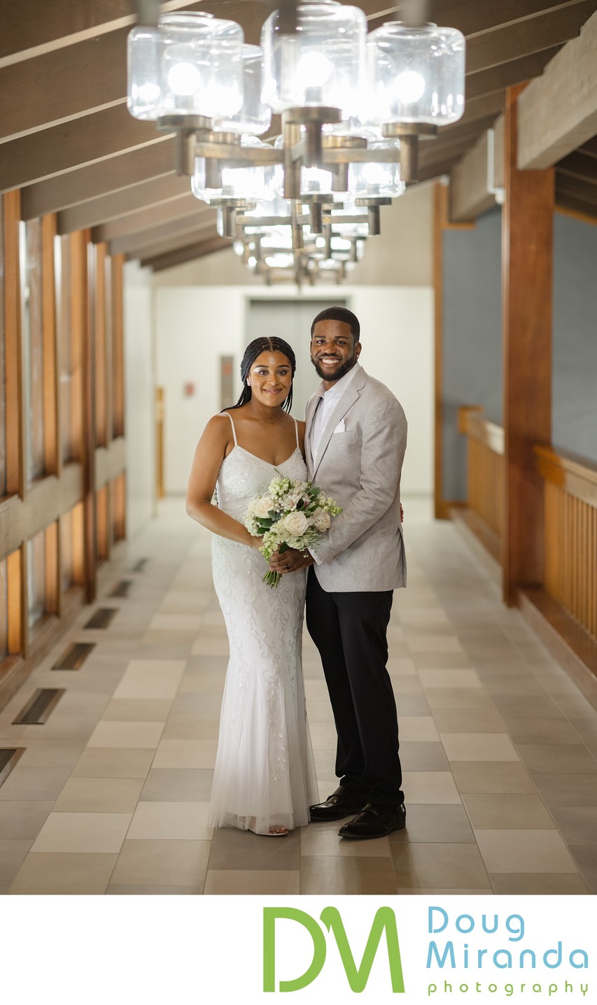 Sacramento County Clerk Indoor Wedding Portrait