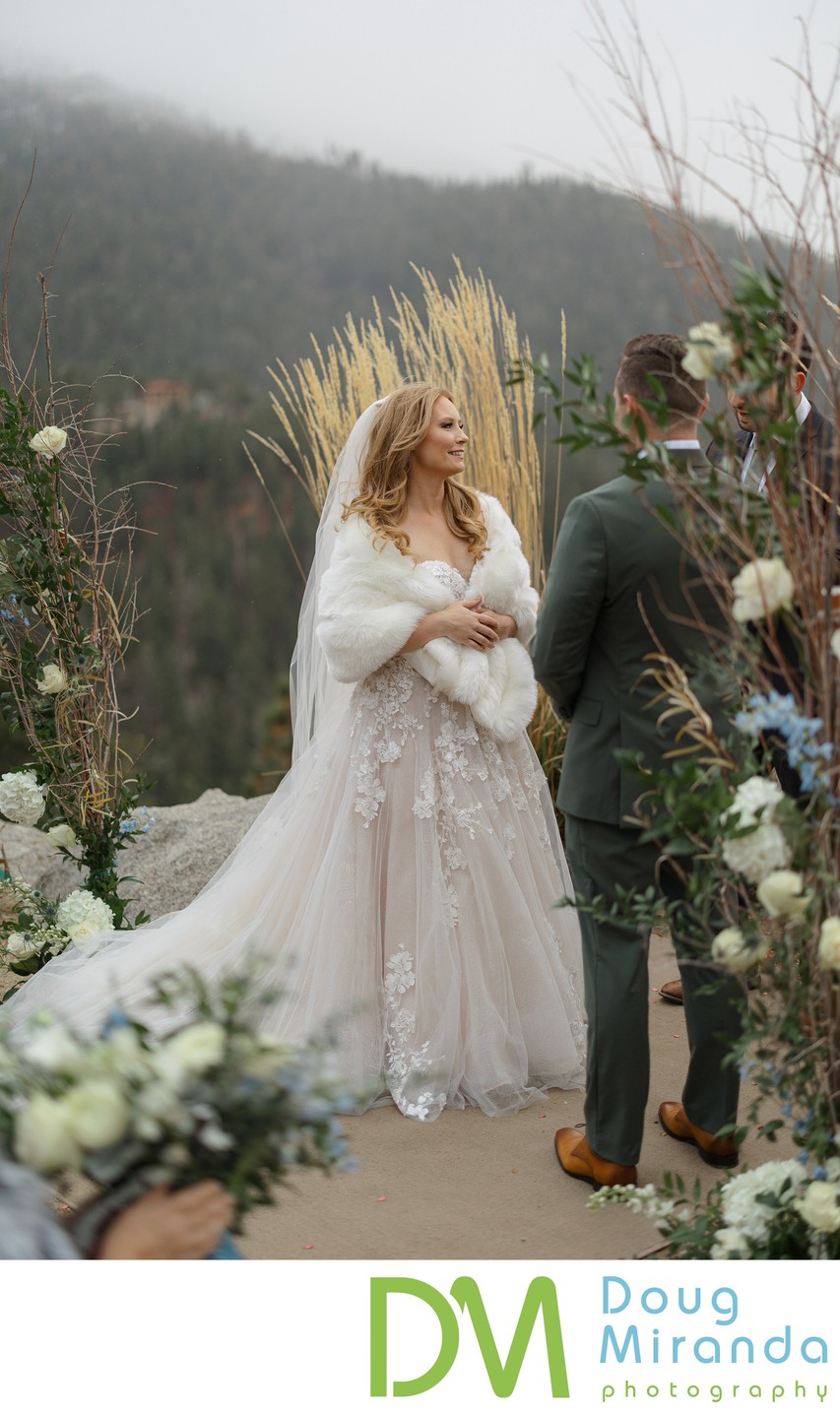 Tahoe Blue Estate Fall Wedding Ceremony 