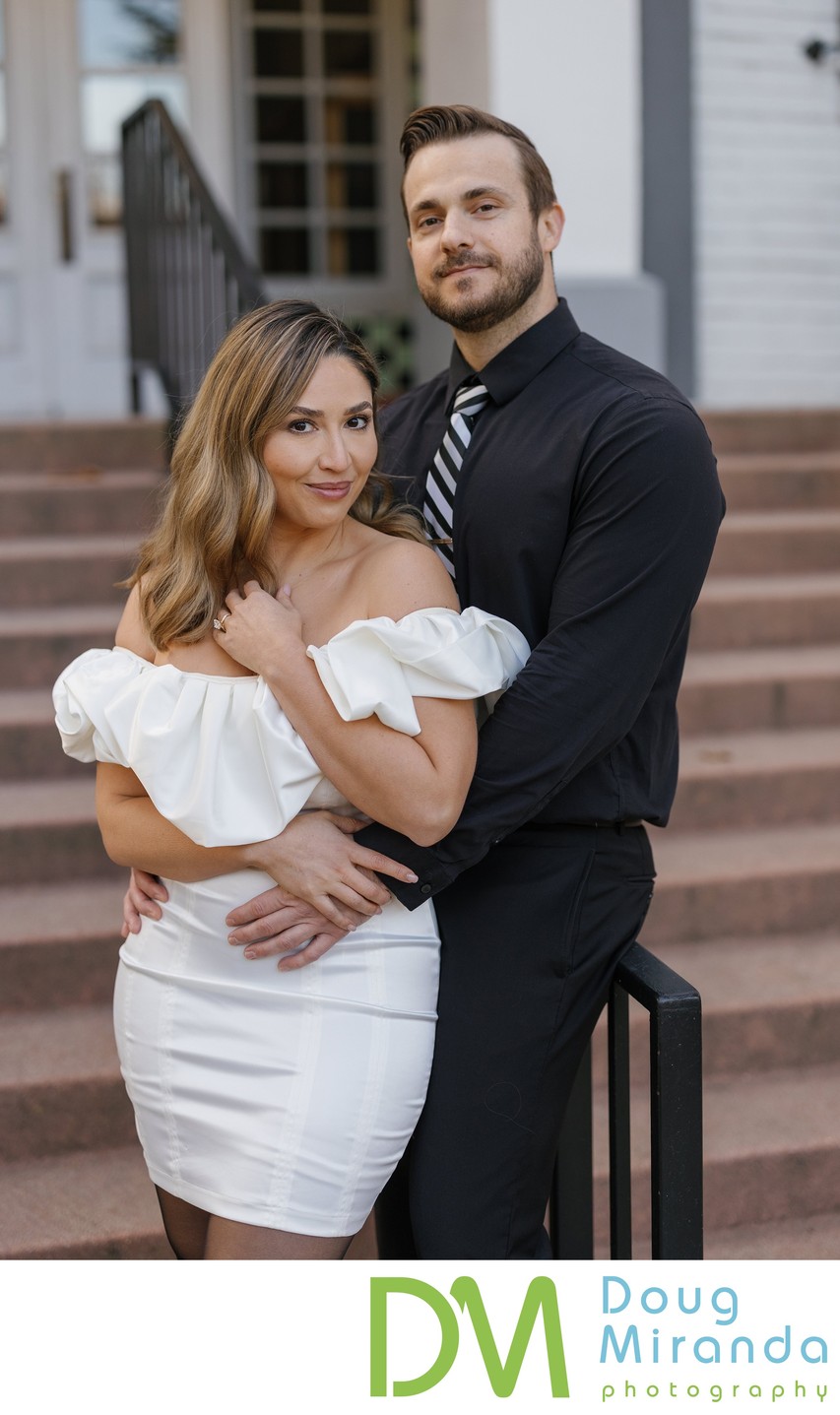 Old Town Roseville Engagement Photo 