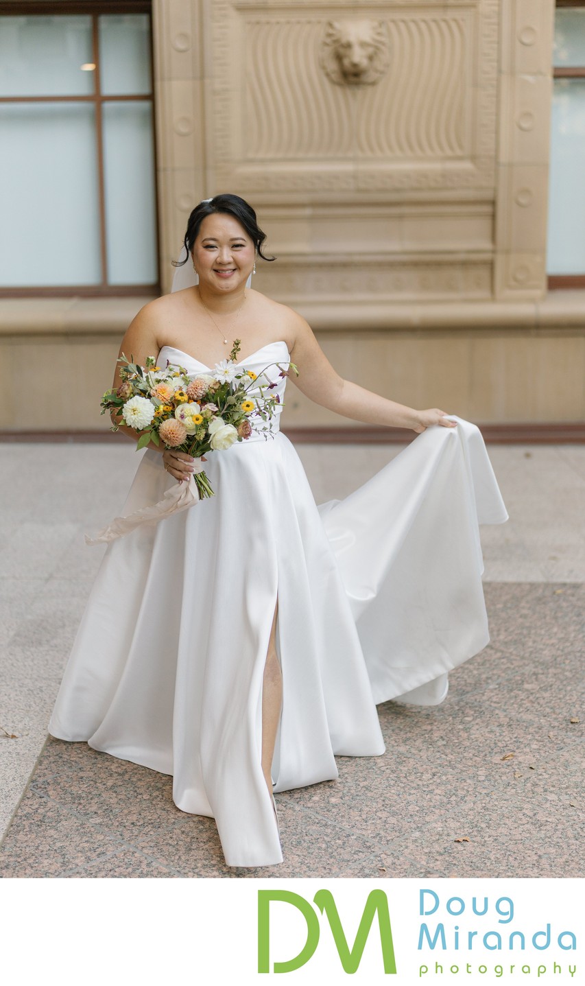 Tsakopoulos Library Galleria Bridal Portrait