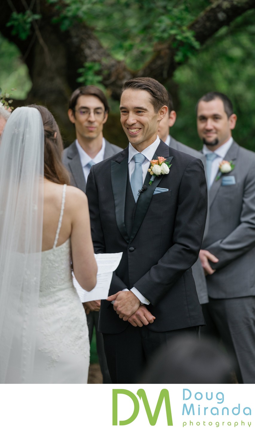 Gold Hill Gardens Groom Ceremony