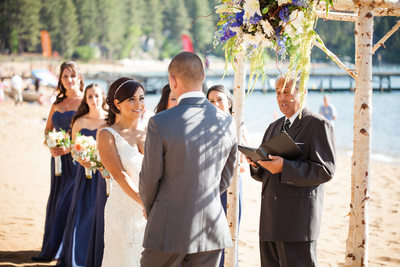 Beach Wedding at Zephyr Cove Lake Tahoe