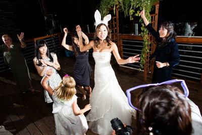 Bride Dancing at Sugar Bowl Resort Wedding Reception