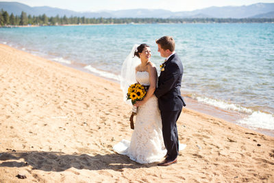 Beach Wedding Photography at Edgewood Tahoe Golf Course