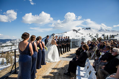 Squaw Valley High Camp wedding ceremony photos